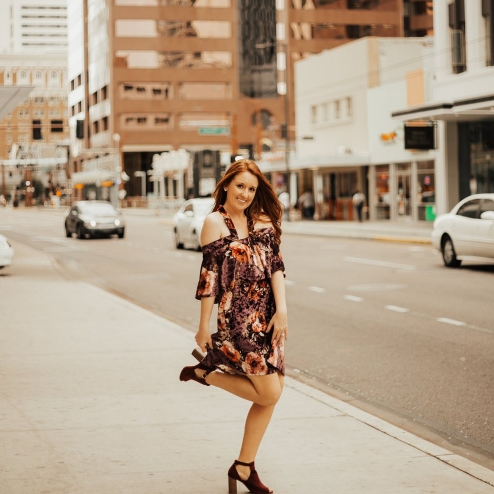 Purple Velvet Flower Dress